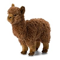 – Realistic Alpaca Soft Toy with Many Similar Details, Soft and Flexible – CE Approved – Beige – Height 31 cm