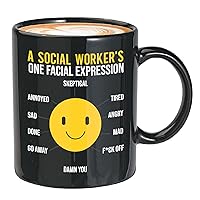 Employee Coffee Mug 11oz Black - A Social - Funny Work Worker Employer Corporate Boss Office Occupation Job Working Men Women