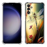 Galaxy A35 5G Case,Colorful Dragonfly Drop Protection Shockproof Case TPU Full Body Protective Scratch-Resistant Cover for Samsung Galaxy A35 5G