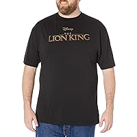 Disney Big & Tall Lion King Live Action Logo Men's Tops Short Sleeve Tee Shirt