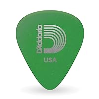 D'Addario Duralin Guitar Picks - Guitar Accessories - Guitar Picks for Acoustic Guitar, Electric Guitar, Bass Guitar - Great Strength, Grip, Durability - Green, Medium, 0.85mm, 25-Pack