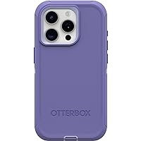 OtterBox iPhone 15 Pro (Only) Defender Series Case - MOUNTAIN MAJESTY (Purple), screenless, rugged & durable, with port protection, includes holster clip kickstand