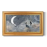 Renditions Gallery Lunar Lovers Wall Art Couple Swinging in the Celestial Symphony Wall Hanging Artwork for Bedroom Office Hotel - 21