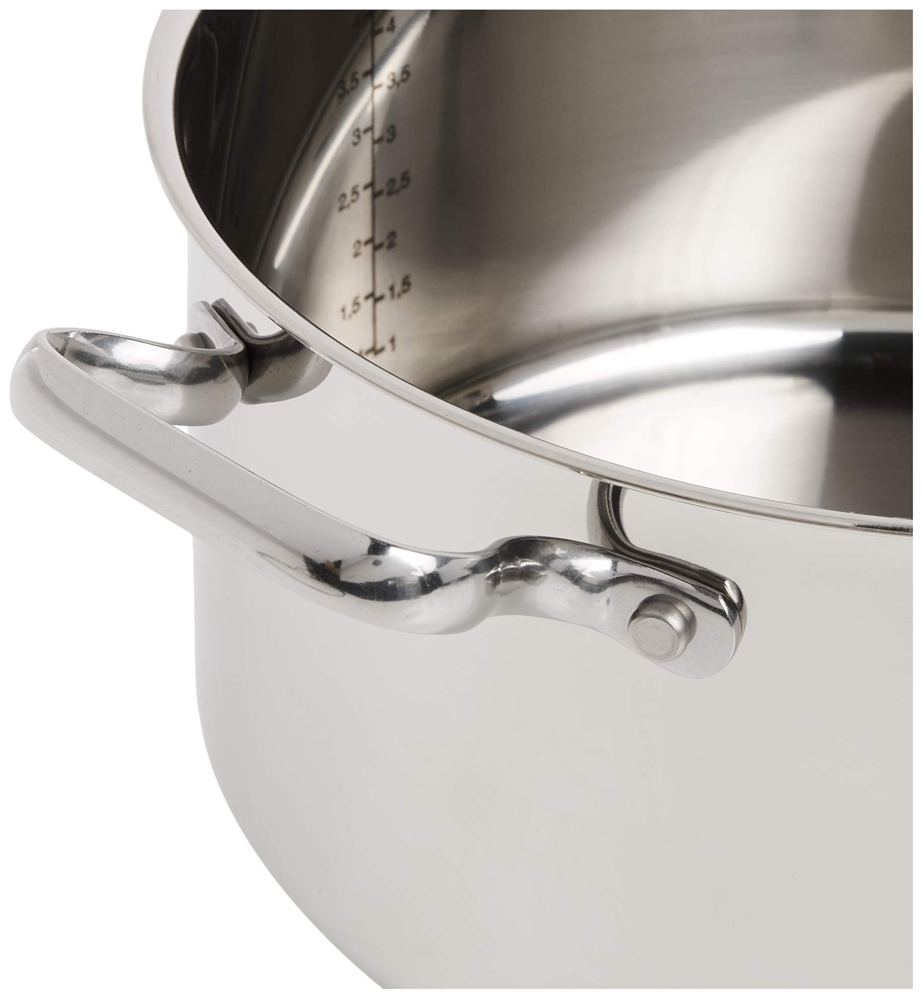 T-fal E75846 Performa Stainless Steel Dishwasher Safe Induction Compatible Dutch Oven Cookware, 5.5-Quart, Silver