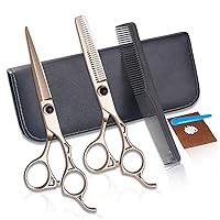 Professional Hairdressing Scissors Set, 6Inch Scissors Cutting Kit, Barber Hair Cutting & Thinning Shears, Sharp and Durable, for Men, Women and Kids