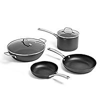 Calphalon Classic Hard-Anodized Nonstick Cookware Kitchen Essentials Set, 6-Piece Pots and Pans Set