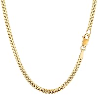 Jewelry Affairs 14k Yellow Gold Gourmette Chain Necklace, 3.0mm
