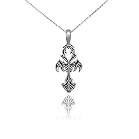 Classic Celtic Cross Silver Pewter Charm Necklace Pendant Jewelry