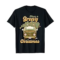 Have Yourself A Groovy Christmas Truck Happy Holiday Xmas T-Shirt