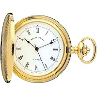 Full Hunter Pocket Watch Gold Plated - 17 Jewel Mechanical - Albert Chain