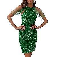 Short Sequin Homecoming Dresses 2024 for Teens Prom Dresses Sparkly Bodycon Mini Cocktail Party Gowns