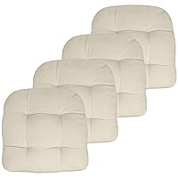 Sweet Home Collection Patio Cushions Outdoor Chair Pads Premium Comfortable Thick Fiber Fill Tufted 19
