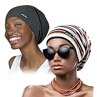 FocusCare Satin Bonnet for Black Women with Curly Hair Sleeping