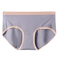 Women's Elastic Breathable Comfort Briefs Mid Waisted Knickers Multipack Color Matching Underwear Panties