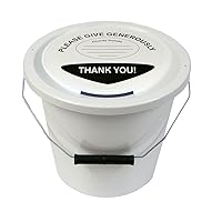 ELC Charity Money Collection Bucket 5 litres - White