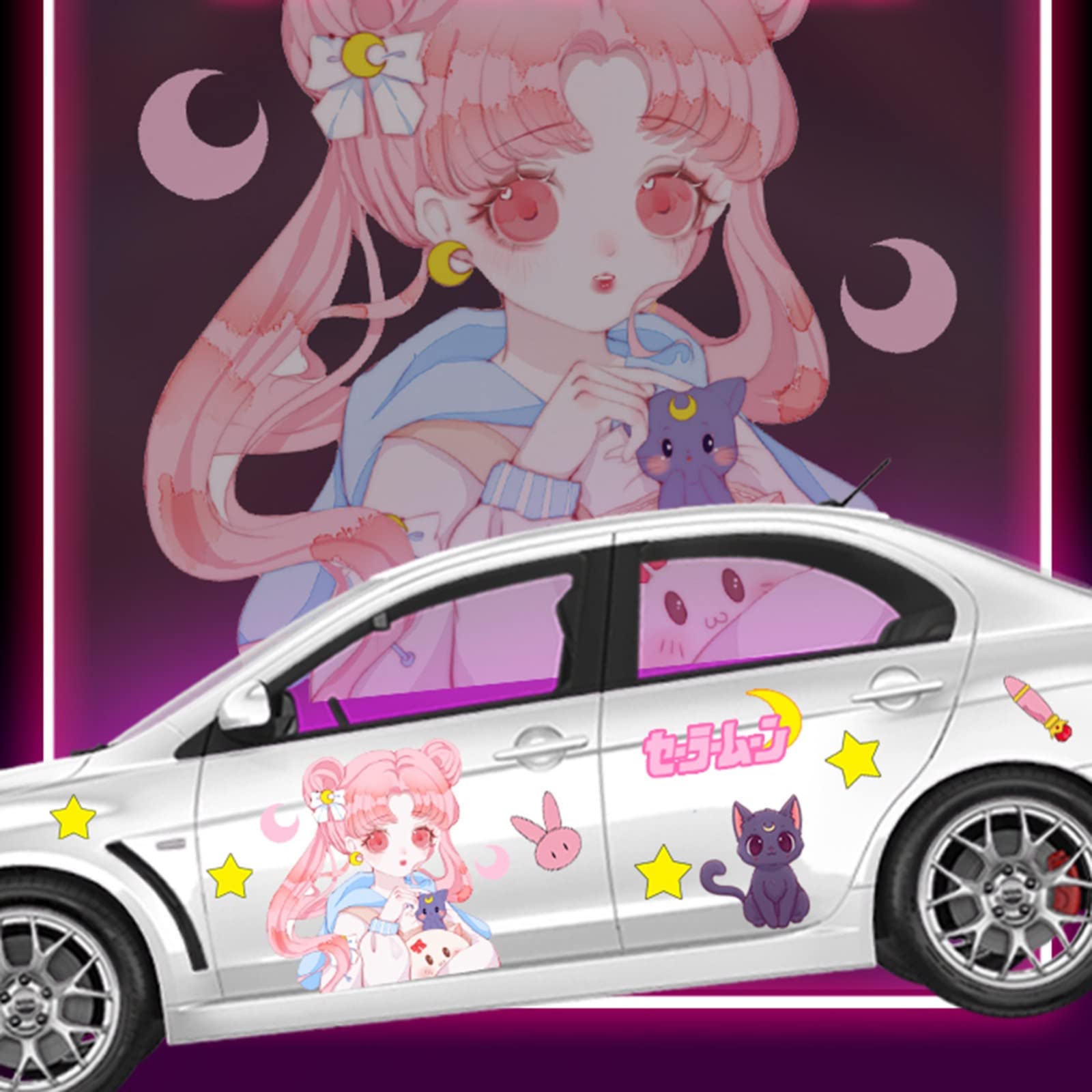 Anime ITASHA Anime Girl Car Wrap Door Side Stickers Decal Fit With Any –  BDSDart