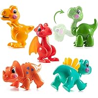 PREXTEX Small Baby Dinosaur Toys for Toddlers 3 Years and Up - Set of Cartoon Dinosaur Figures, Safe ABS Plastic with Round Edges, Perfect for Kids of All Ages, Dino-Themed Parties, and Birthday Gifts