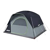 Coleman Skydome Camping Tent, 2/4/6/8 Person Family Dome Tent with 5 Minute Setup, Strong Frame can Withstand 35MPH Winds, Roomy Interior with Extra Storage Included