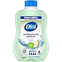 Dial Antibacterial Foaming Hand Wash Refill, Fresh Pear, 30 Ounce Pack of 4