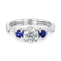 Kobelli 1.63 ct tw The Hatch Diamond and Sapphire Engagement Ring