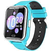 Kids Smart Watch Girls Boys - Smart Watch for Kids Watches Ages 4-12 Years with 17 Learning Games Dual Camera Music Video Player Alarm Clock Calculator Calendar Flashlight Children Gifts (03 Blue)