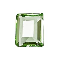 GEMHUB Green Amethyst Loose Gemstone 78.70 Ct Emerald Cut Green Amethyst for Pendant, Necklace