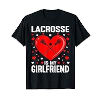 Lacrosse Heart Is My Girlfriend Costume Valentine's Day T-Shirt