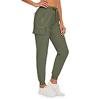 MAGCOMSEN Women's Hiking Pants Cargo Joggers 6 Pockets Quick Dry Lightweight Sweatpants Work Running Gym Yoga Pants