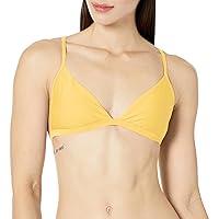 Body Glove Women's Standard Smoothies Evelyn Solid Fixed Triangle Bikini Top Swimsuit with Adjustable 2-Way Back Detail