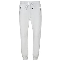 Smart Range Men's Real Leather Trousers White/Tan Napa Sweat Track Pant Zip Jogging Bottom 3040