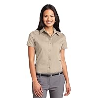 Port Authority Women's Short Sleeve Easy Care Shirt 5XL Stone