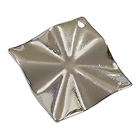 Sofia Co, Ltd. A-76-R Accessory Parts, Metal Parts, Curved, Approx. 0.9 inches (24 mm), Silver, Square, 1 Piece