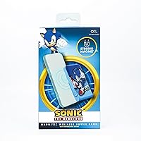 OTL Technologies SH1195 Sonic the Hedgehog Magnetic Wireless Power Bank Charger with Built-in Stand - Blue