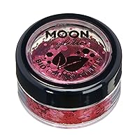 Biodegradable Eco Chunky Glitter by Moon Glitter - 100% Cosmetic Bio Glitter for Face, Body, Nails, Hair and Lips - 3g - Dark Rose