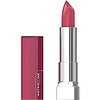 Maybelline Color Sensational Lipstick, Lip Makeup, Cream Finish, Hydrating Lipstick, Nude, Pink, Red, Plum Lip Color, Pink Pose, 0.15 oz; (Packaging May Vary)