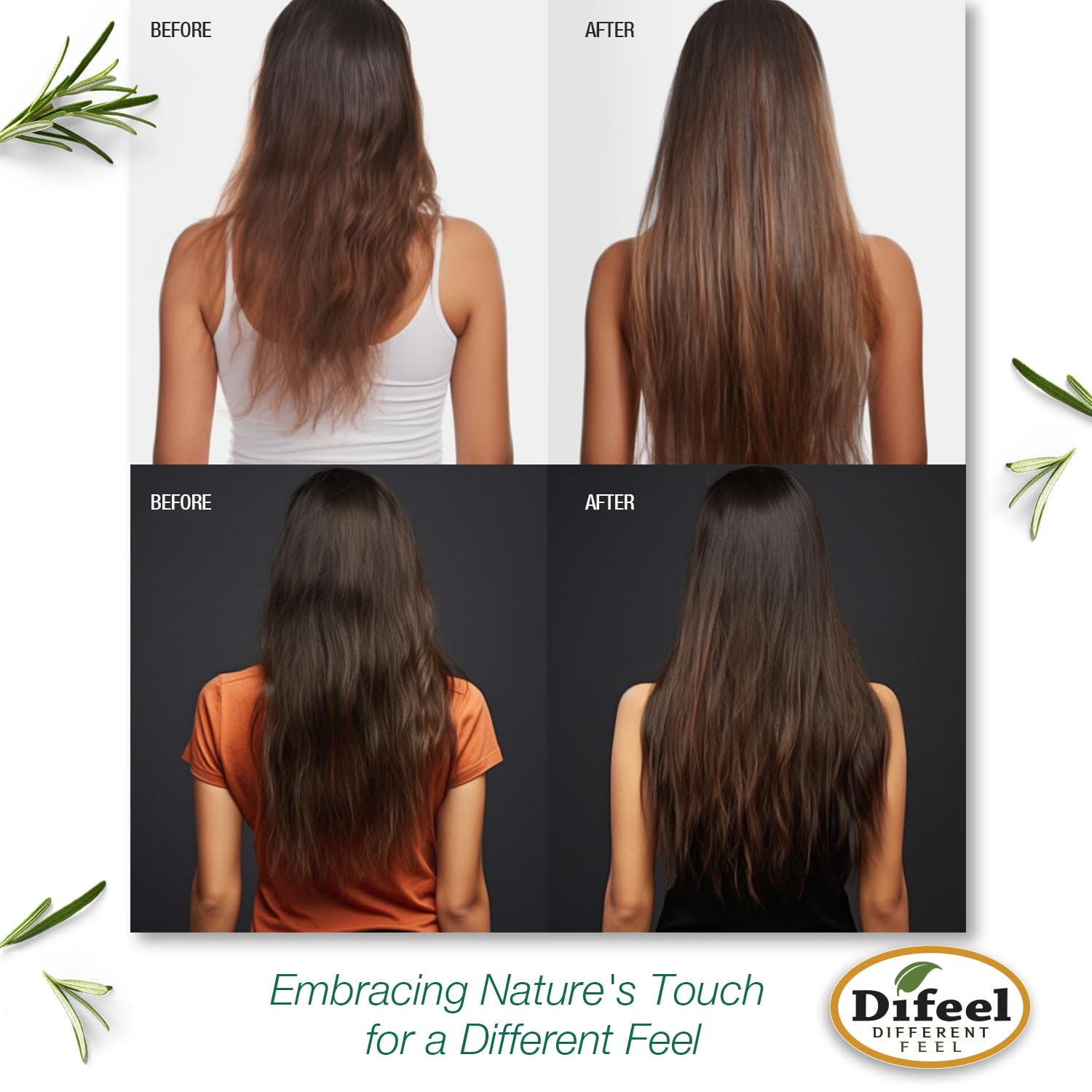 Difeel Rosemary and Mint Premium Hair Oil with Biotin - LARGE 12 oz. - Natural Rosemary Oil for Hair Growth & Biotin