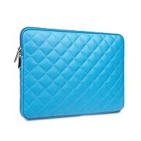 RAINYEAR 16 Inch Laptop Sleeve Diamond PU Leather Case Protective Shockproof Water Resistant Zipper Cover Carrying Bag Compatible with 16