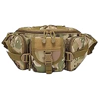 Hunting Fanny Pack Water-Resistant Camo Fanny Pack Large Capacity Hunting Pack Multiple Pockets Fanny Pack for Men Outdoor Fishing Hiking Hunting Fanny Pack
