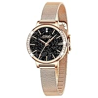 CIVO Ladies Watches Stainless Steel Waterproof Minimalist Women Watches Ultra Mesh Band Elegant Classic Casual Analogue Wrist Watches for Ladies