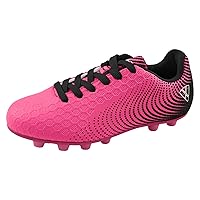 Vizari Stealth FG Soccer Shoes | Firm Ground Outdoor Soccer Shoes for Boys and Girls | Lightweight and Easy to wear Youth Outdoor Soccer Cleats | Pink/Black | Little Kid