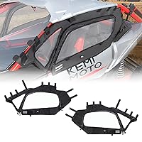 Kemimoto X3 Soft Upper Door Set Kit, UTV Soft Cab Doors top Enclosure, Soft Top Door Skin Compatible with 2017-2023 Can Am Maverick X3 2-seater Models- Work with Roof and Partial Windshields