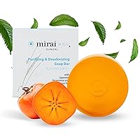 Mirai Clinical Persimmon Soap Bar for Body 100g - Helps Eliminate Nonenal - Japanese Natural Body Odor Soap for Men & Women