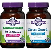 Oregon's Wild Harvest Astragalus and Stress Guard Herbal Capsules for Stress and Adrenal Health Support