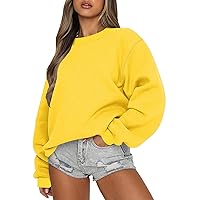 Fall Women Fashion 2023 Fall Womens Crew Neck Sweatshirts Tops Long Sleeve Casual Pullover Loose Sweatshirt Tops