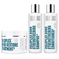Boldplex Bond Repair Hair Protein Treatment Bundle. Regime for Dry Damaged Hair. Hydrating & Conditioning for Curly, Colored, Frizzy, Broken & Bleached Hair. Paraben & Sulfate Free.