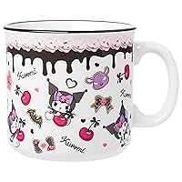 Silver Buffalo Hello Kitty and Friends Keromi Sanrio Cake Toss Pattern Ceramic Camper Mug, 20 Ounces