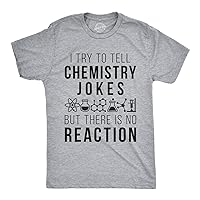 Mens Chemistry Jokes But There is No Reaction Nerdy Science Teacher T Shirt