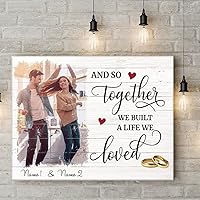 Personalized So Together We Built A Life We Love Canvas Art - Home Decor Wall Art Print Poster Painting, Print Picture Wall Art for Bedroom Living Room Home Decoration, Full Size