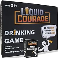 W4W Liquid Courage – Hilarious, Fun Adult Card Game for Parties | Text - Dare – “Hydrate” + Bonus 90 Card Expansion Pack