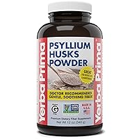 Psyllium Husks Fiber Powder, 12 Ounce - Natural Fiber Supplement - Colon Cleanse - Gut Health - Vegan, Non-GMO, Gluten Free